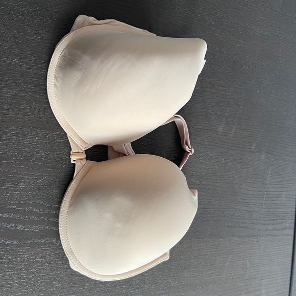 Victors Secret Pink Beige Front Clasp T Strap Bra 36DD - Picture 1 of 3